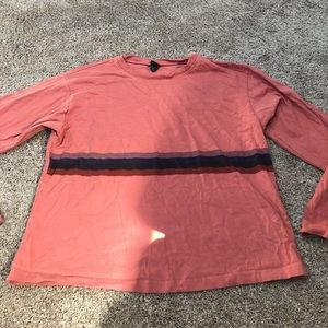 long sleeve pink top